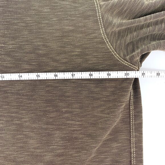 Blue by Pronto Uomo Polo Shirt Mens M Brown Tan Stitch - Picture 5 of 8